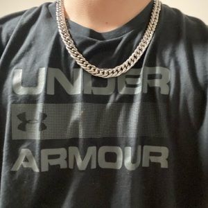 316L stainless steel Cuban link curb chain 22 inches, 13 mm